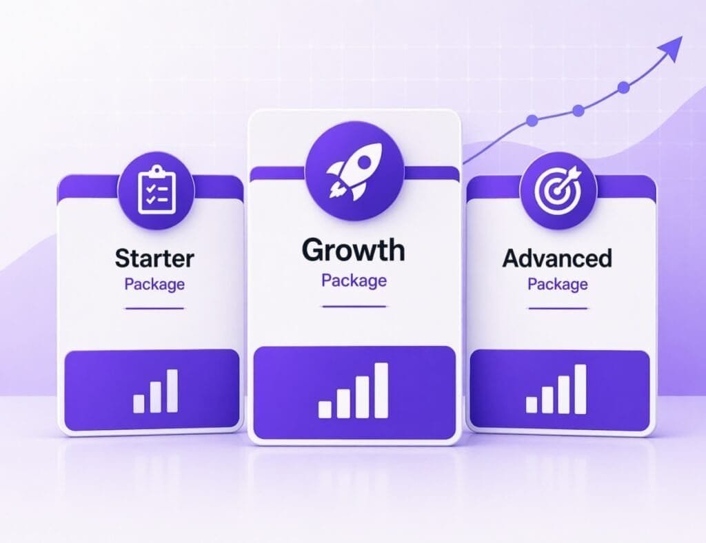 Starter, Growth, and Advanced pet SEO packages